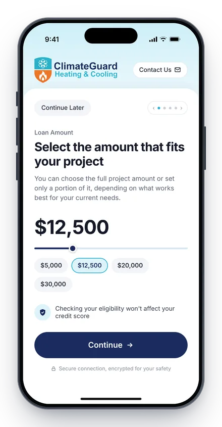 Branded customer application on a phone