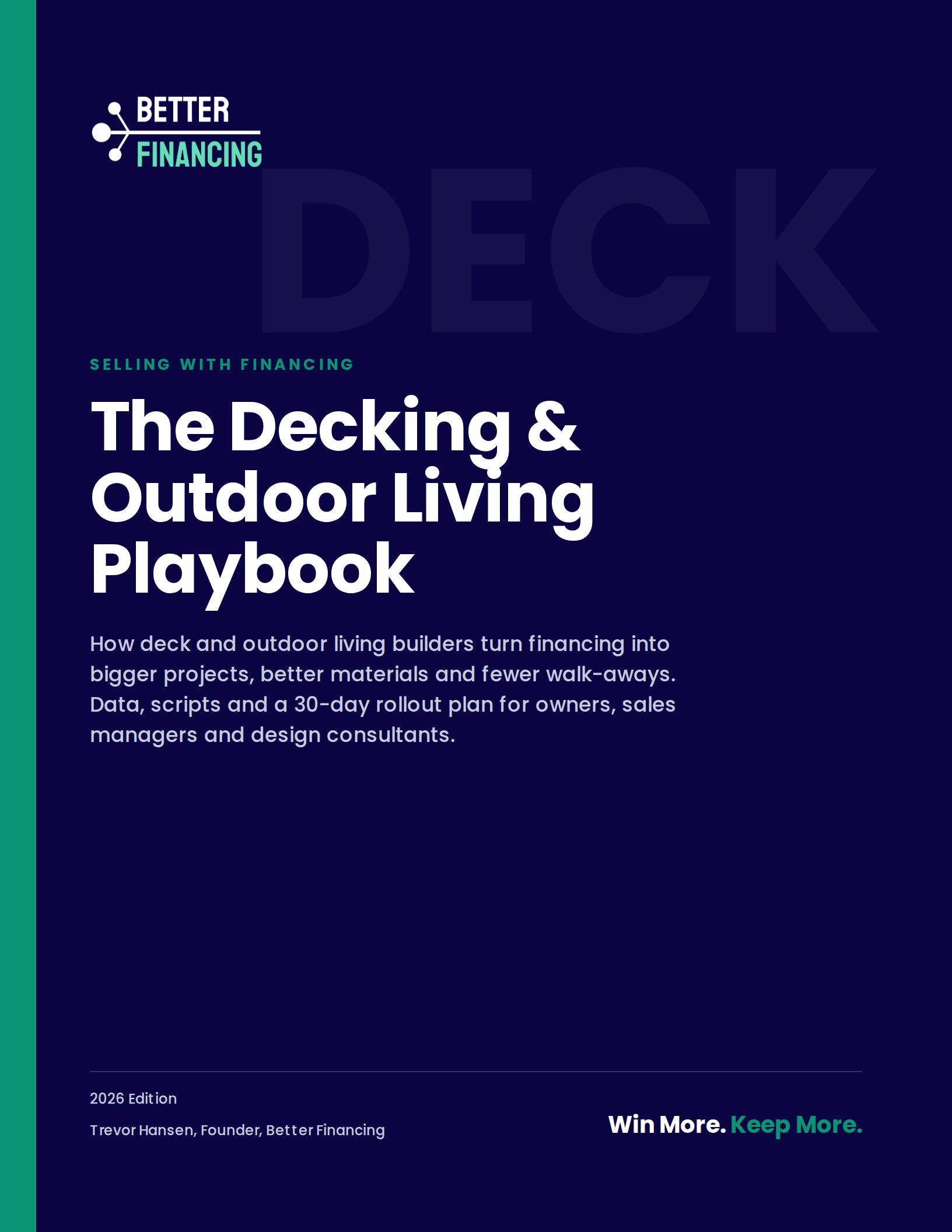Selling with Financing: The Decking & Outdoor Living Playbook cover