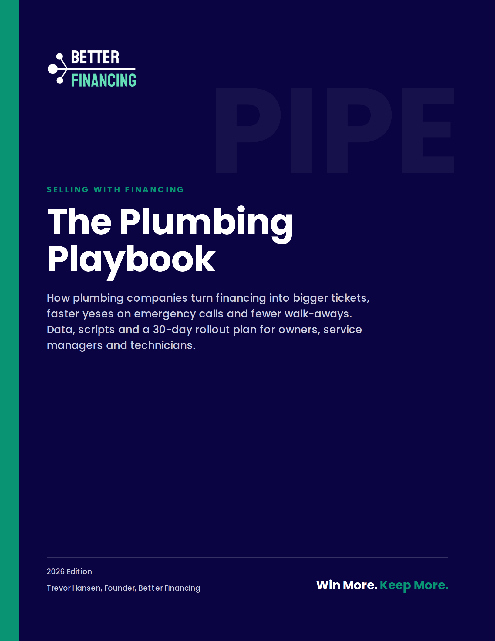 Selling with Financing: The Plumbing Playbook cover