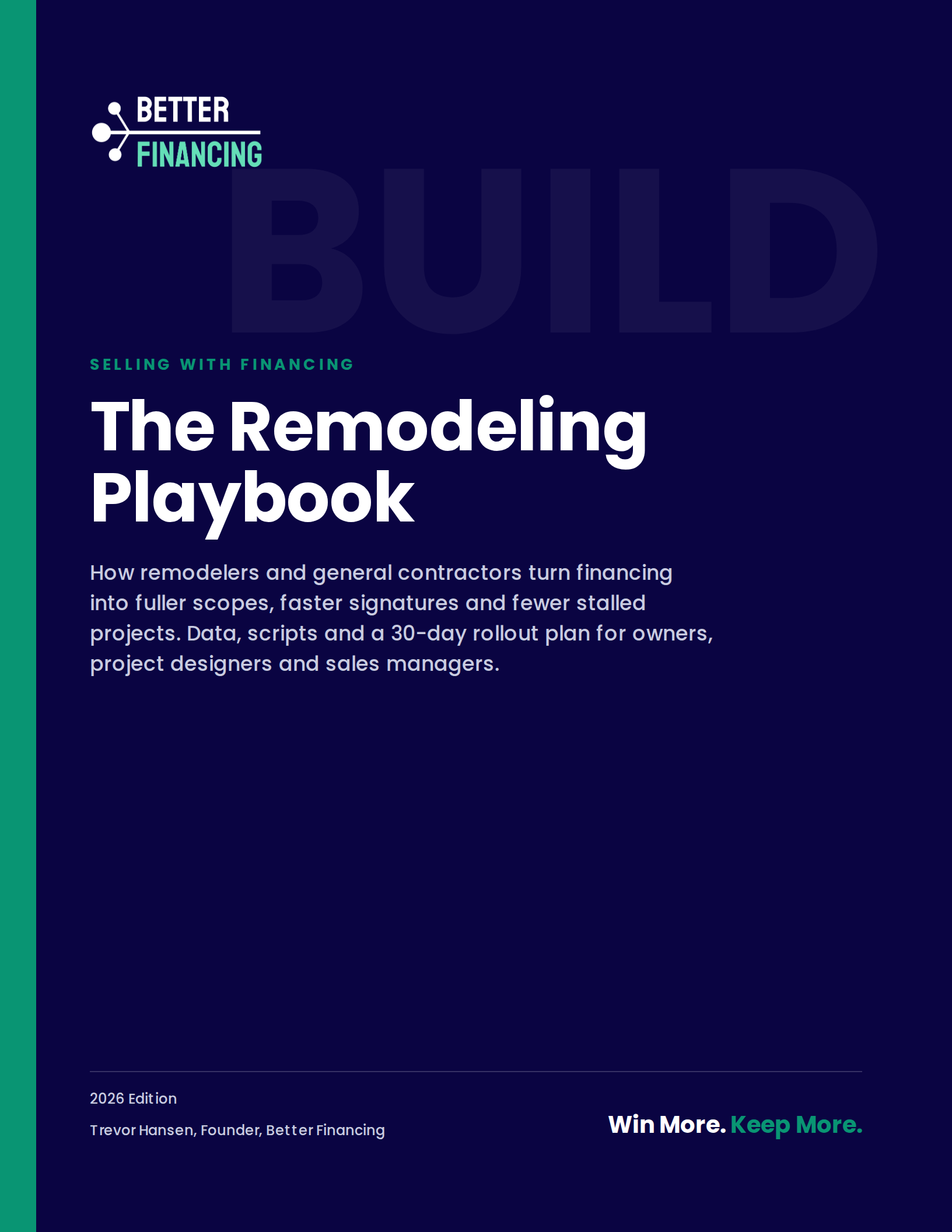 Selling with Financing: The Remodeling Playbook cover