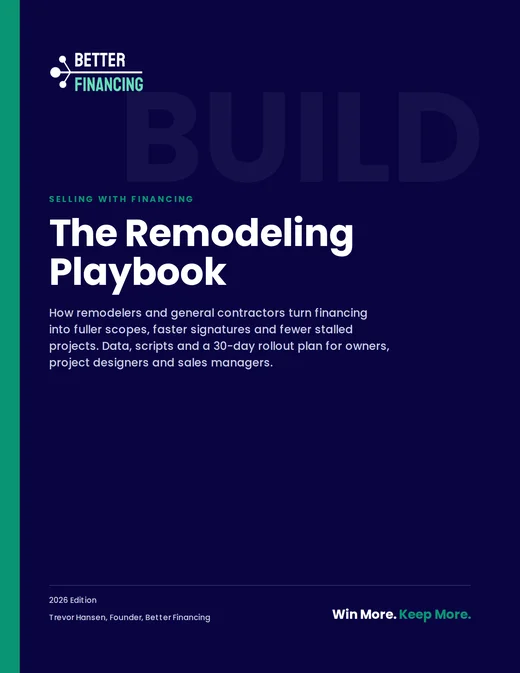 Cover of Selling with Financing: The Remodeling Playbook
