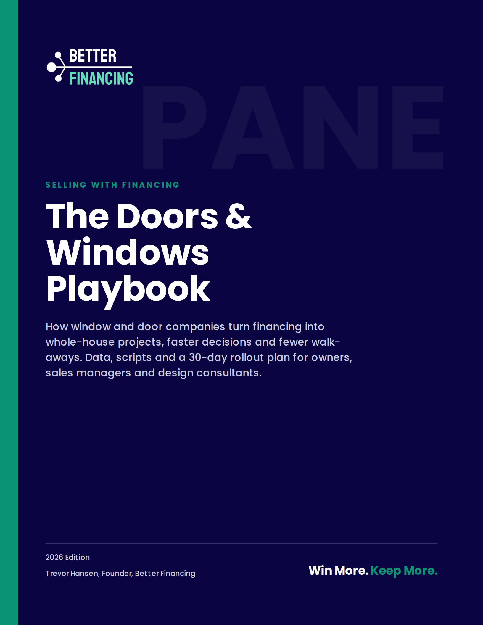 Selling with Financing: The Doors & Windows Playbook cover