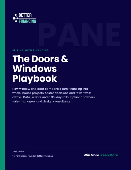 Cover of Selling with Financing: The Doors & Windows Playbook
